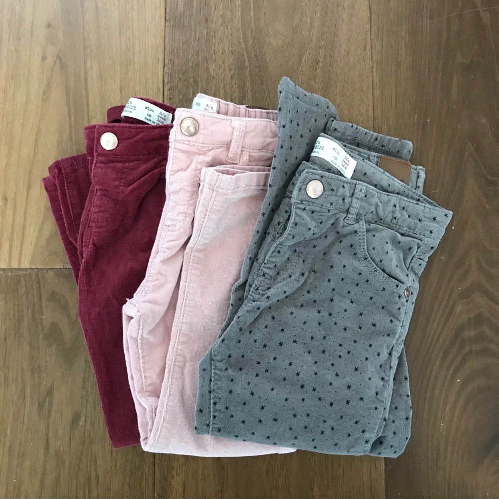 Zara corduroy pants size 3/4